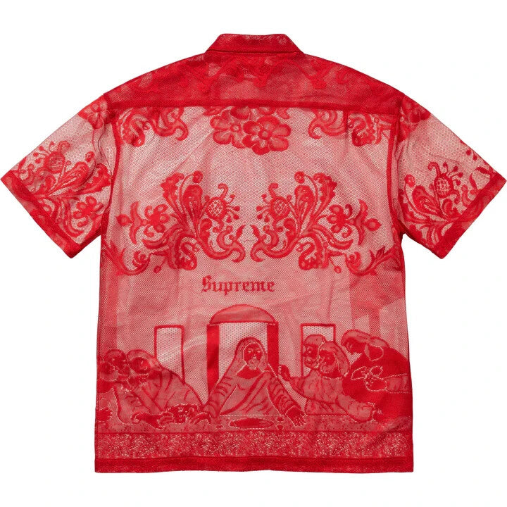 Supreme Last Supper Lace S/S Shirt Red