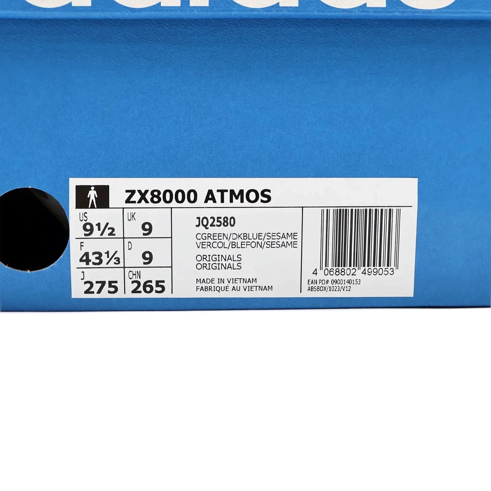 JQ2580 atmos G-SNK 10 adidas Originals ZX8000 Ura Lemon Peel Light Aqua (Men's)