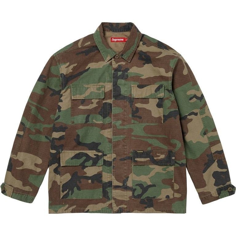 Supreme Ripstop BDU Shirt Jacket Woodland Camo