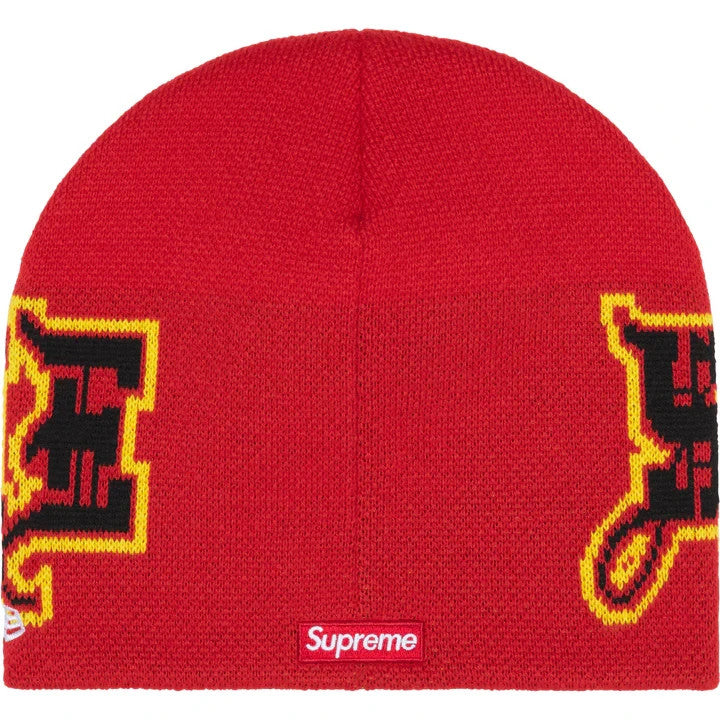 Supreme New Era Outline Beanie Red