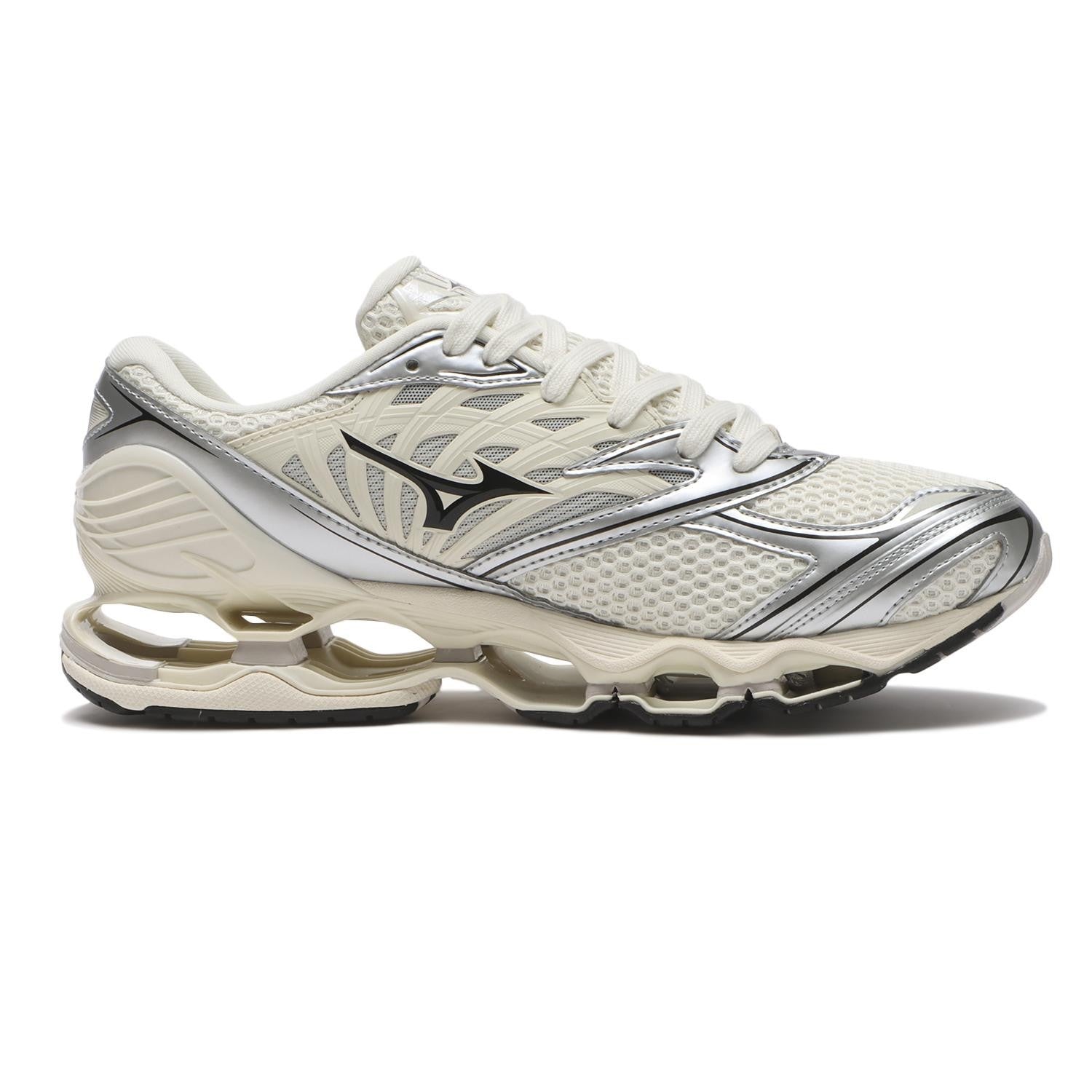 D1GA251101 Mizuno Wave Prophecy LS Off White Black Silver (Men's)