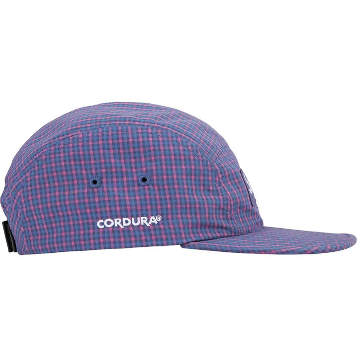 Supreme Cordura Plaid Camp Cap Purple