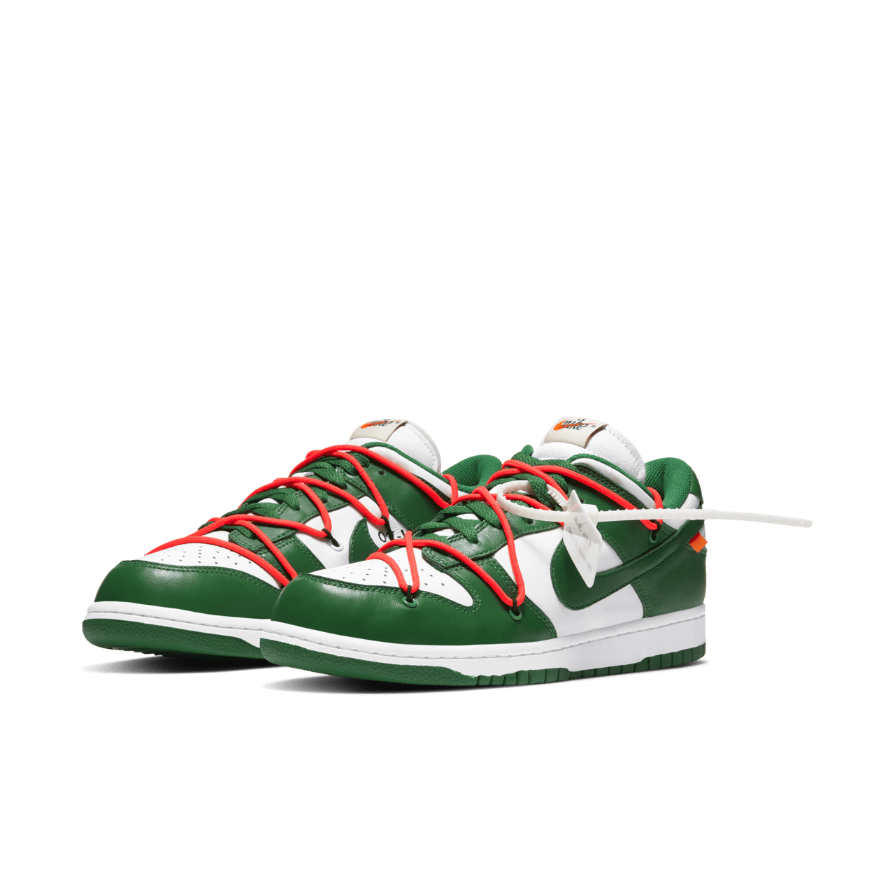CT0856-100 OFF-WHITE Ã Nike Dunk Low  White/Pine-Green (Men's)