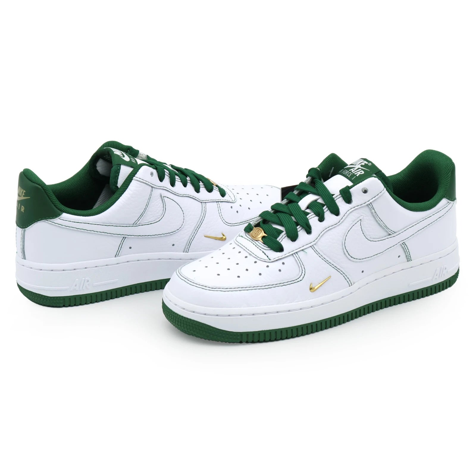 IB6543-102 Nike Air Force 1 '07 Mini Jewel White Metallic Gold Gorge (Women's)