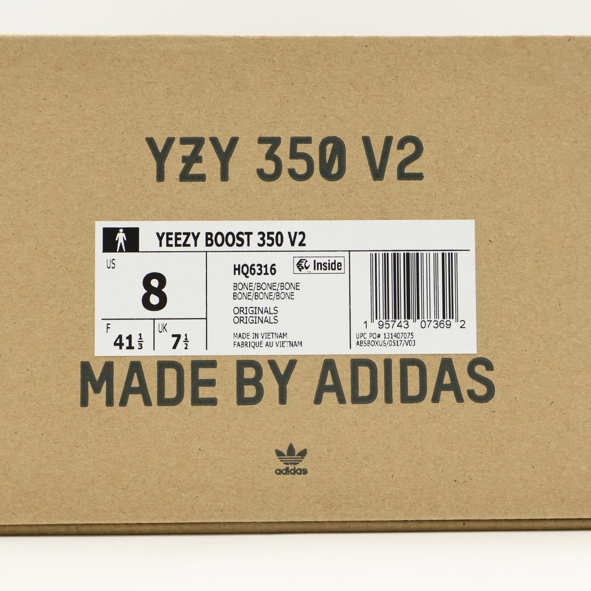 HQ6316 adidas Yeezy Boost 350 V2 Pure Oat Bone White Cream Ivory (Men's)
