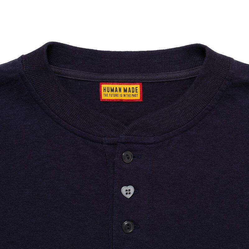 HUMAN MADE Henley Neck Shirt Navy