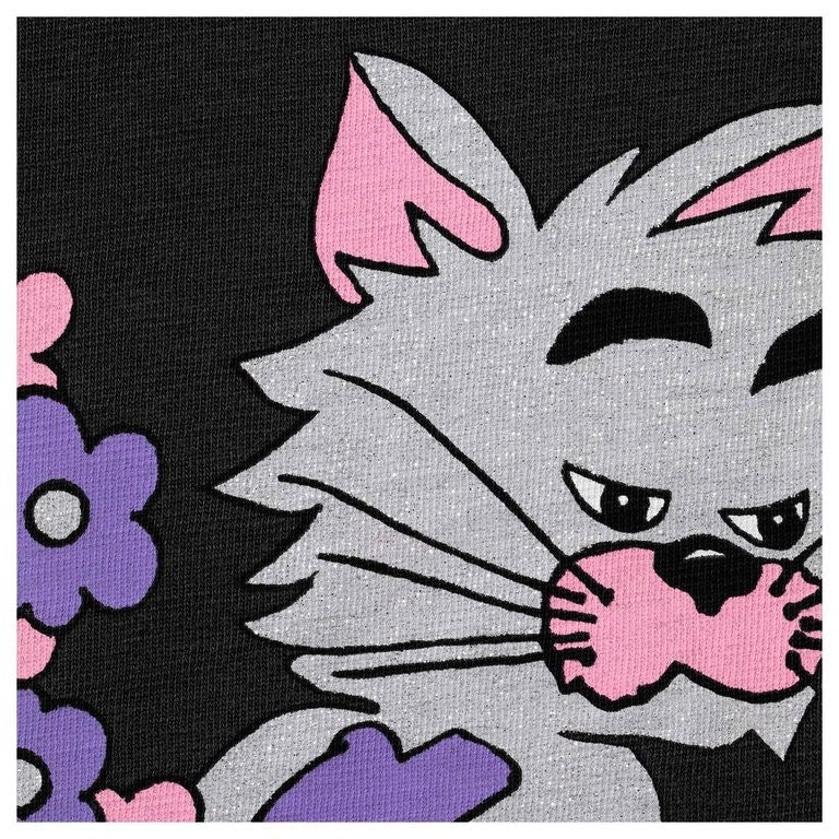 Supreme Glitter Cat S/S Top Black