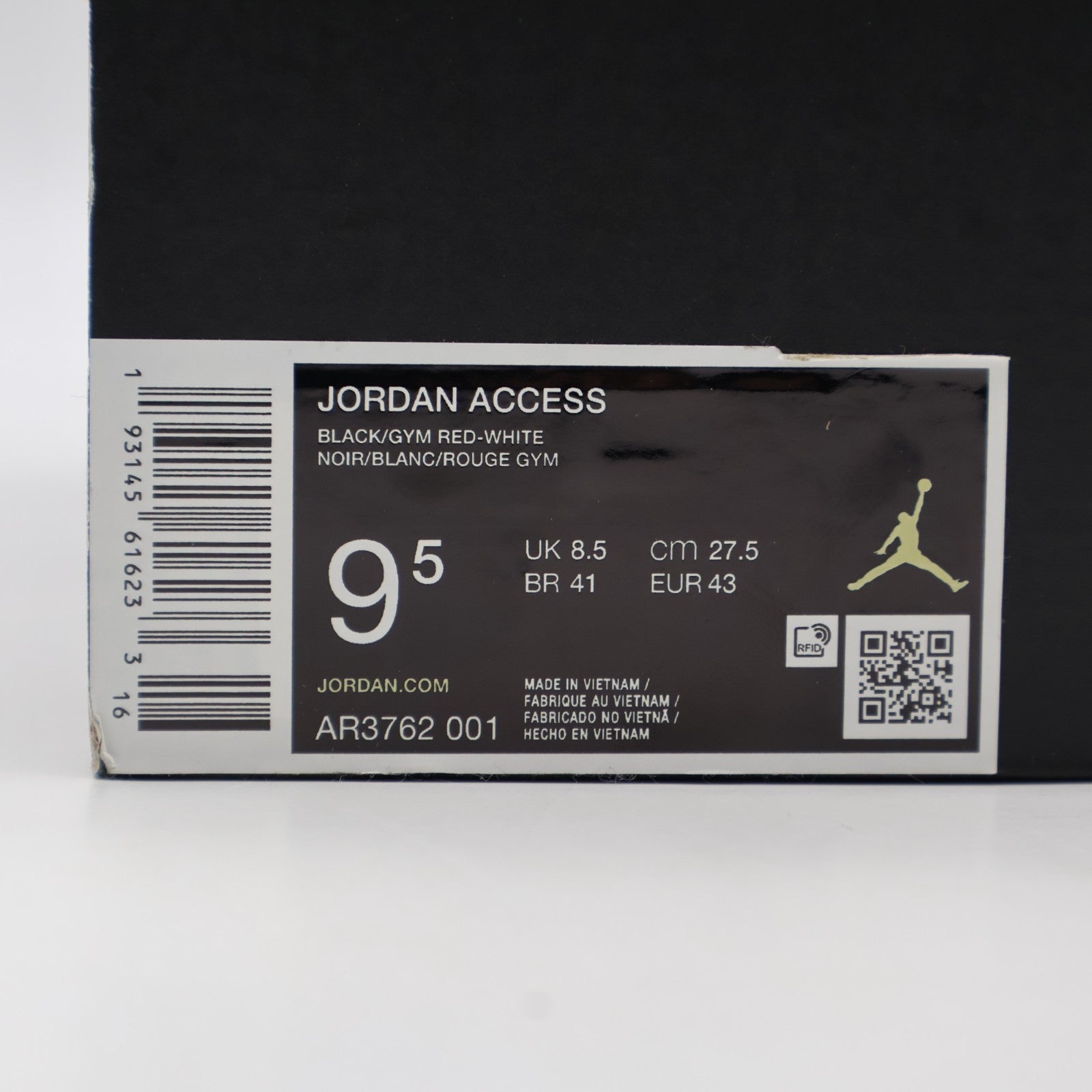 AR3762-001 Nike Air Jordan Access Black Gym Red (Men's)
