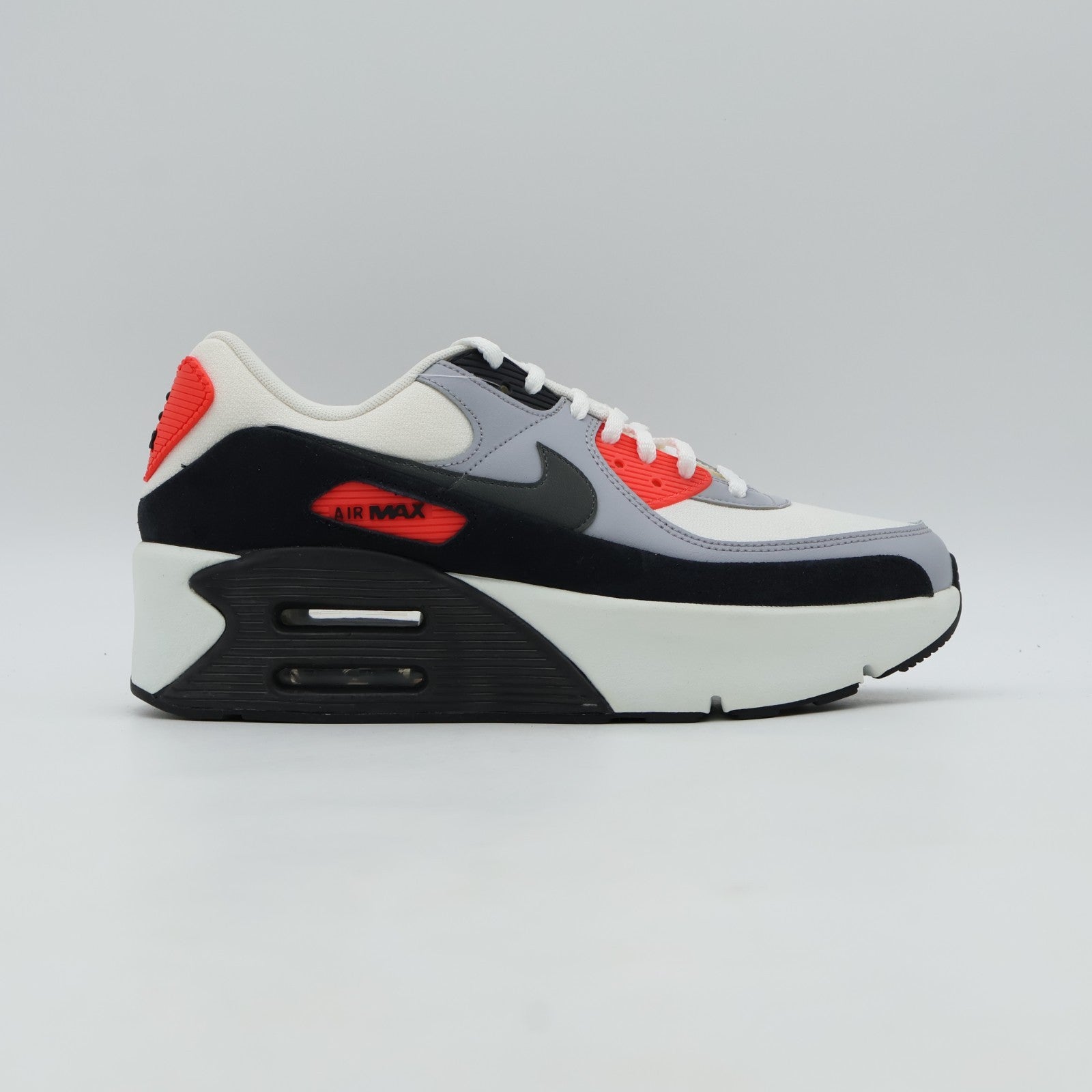 FD4328-101 Nike Air Max 90 LV8 Summit White Black Wolf Grey Smoke Grey (Men's)