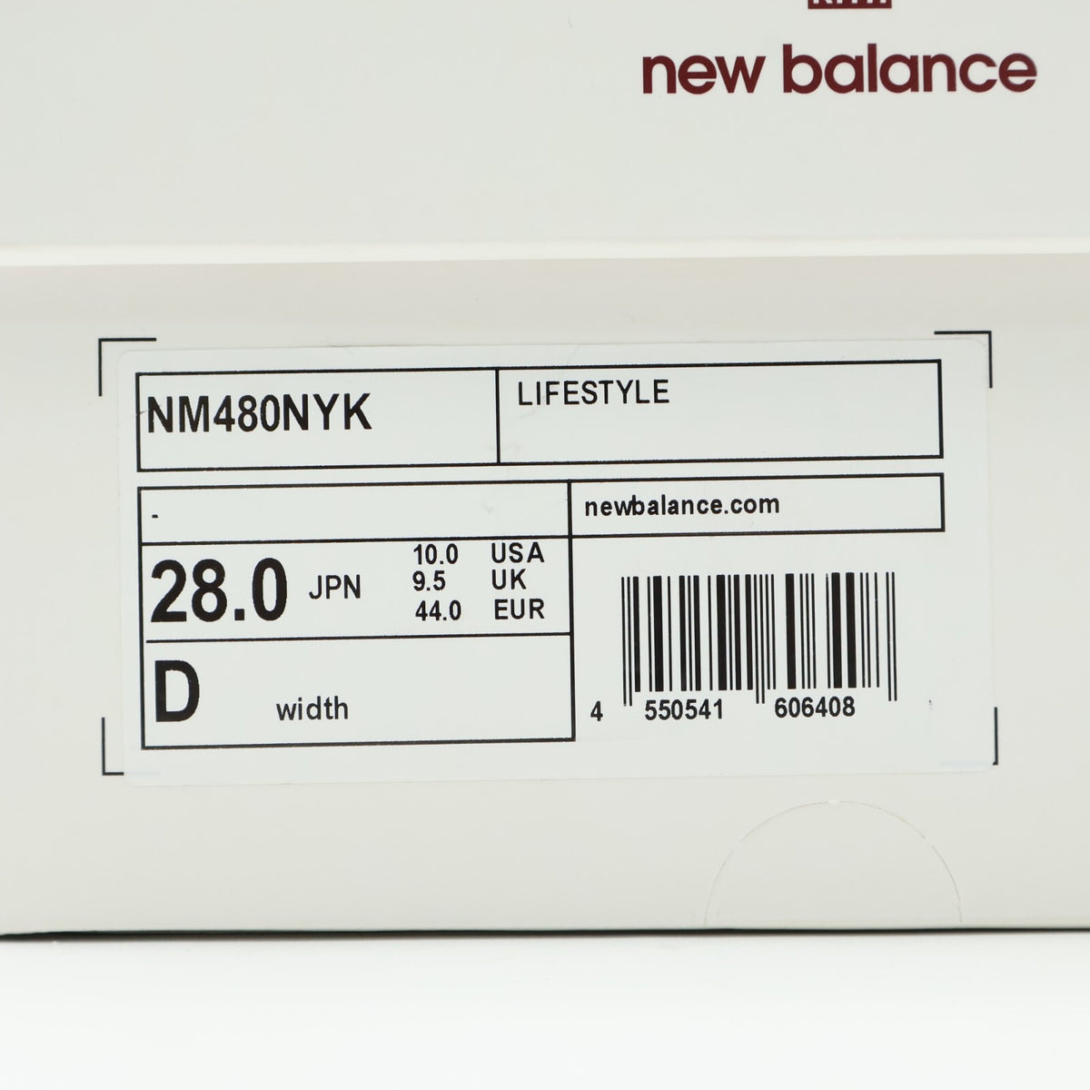 NM480NYK KITH New Balance Numeric 480 Madison Square Garden White Orange (Men's)