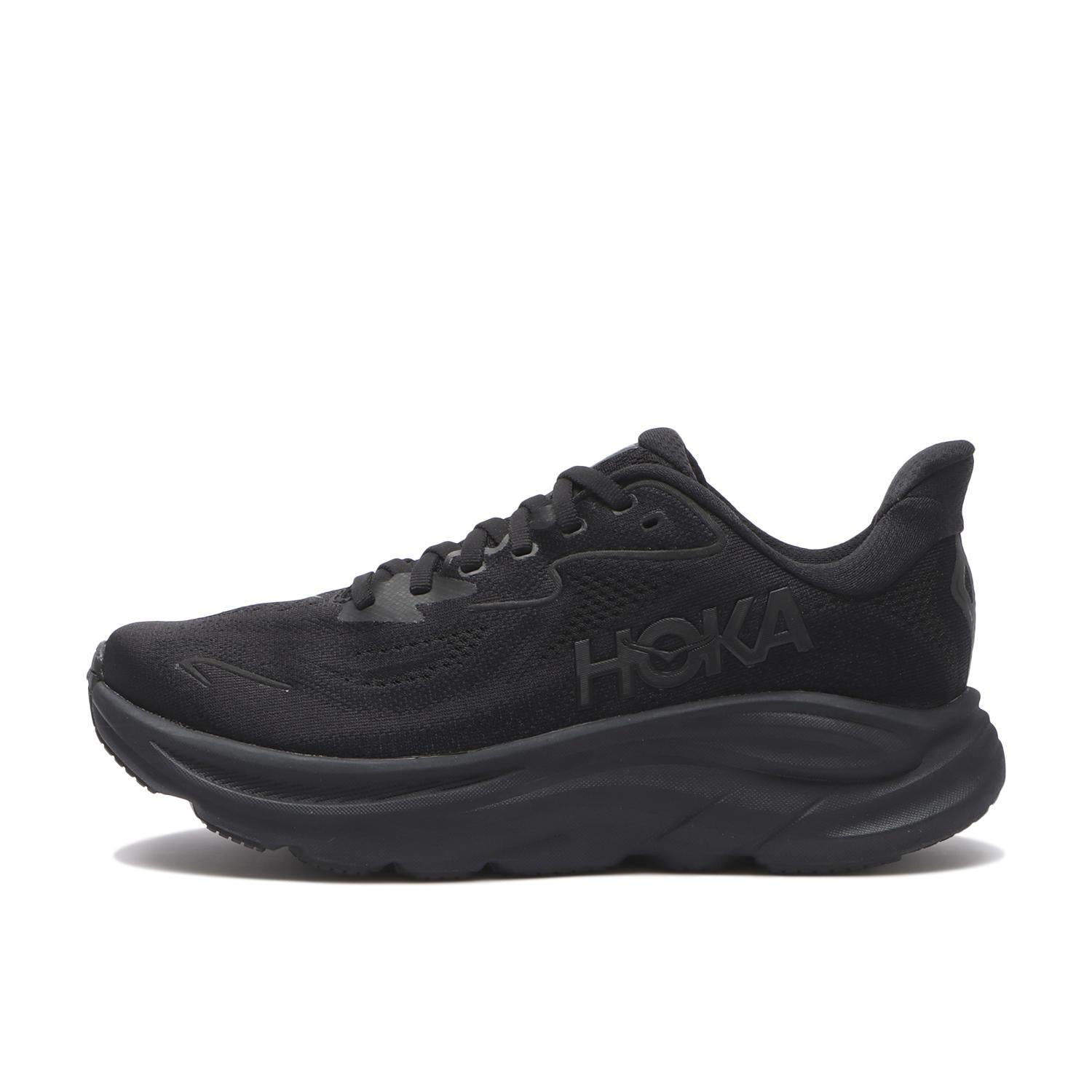 1162030-BWHT Hoka Clifton 10 Black Black (Men's)