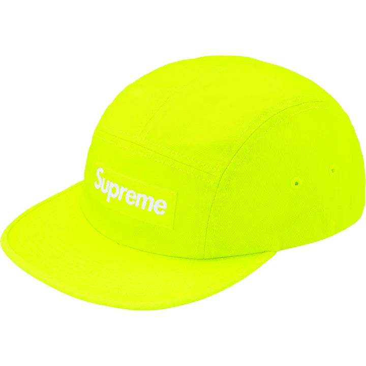 Supreme Washed Chino Twill Camp Cap (25FW) Neon Yellow