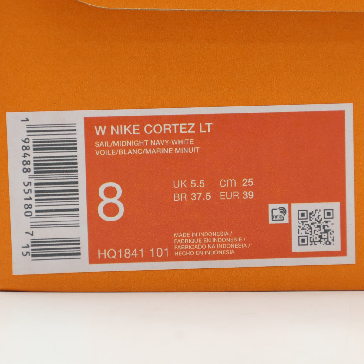 HQ1841-101 Nike Cortez Leather Sail White Light Crimson Midnight Navy (Women's)