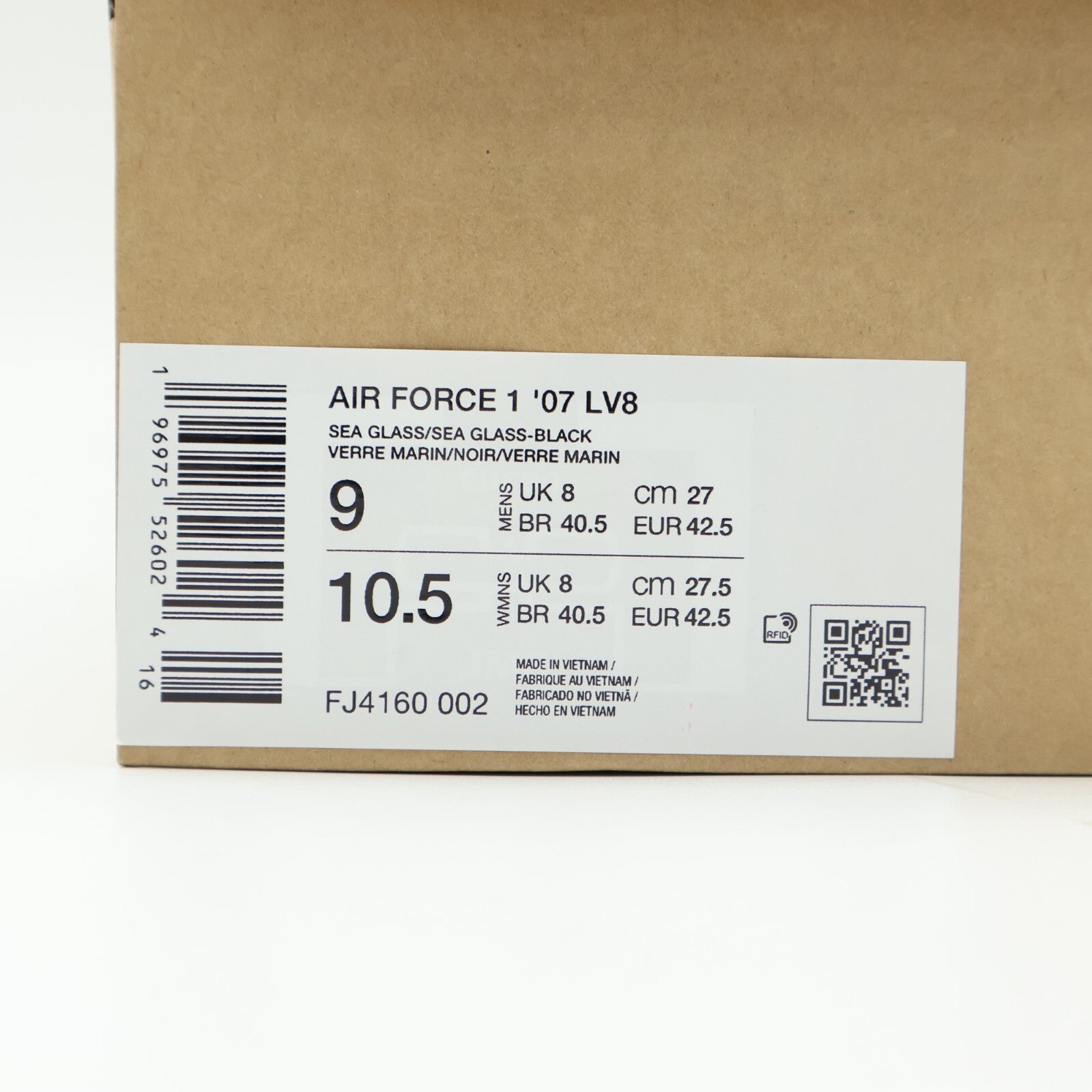 FJ4160-002 Nike Air Force 1 â07 LV8 Sea Glass Black Chlorophyll (Men's)