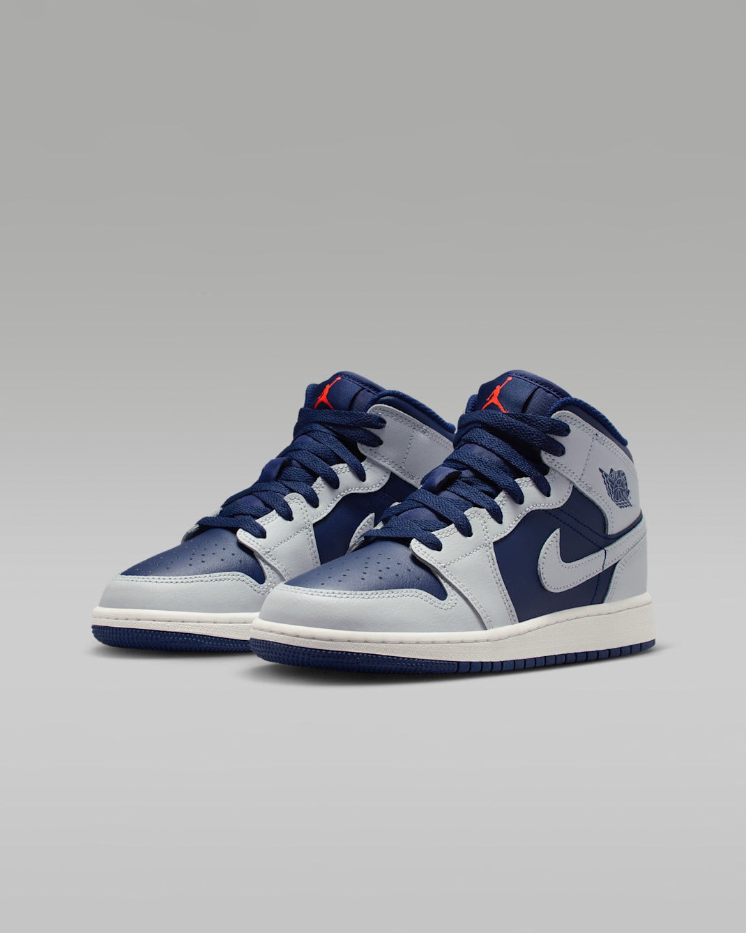 DQ8423-403 Nike GS Air Jordan 1 Mid Blue Void Summit White Hot Lava