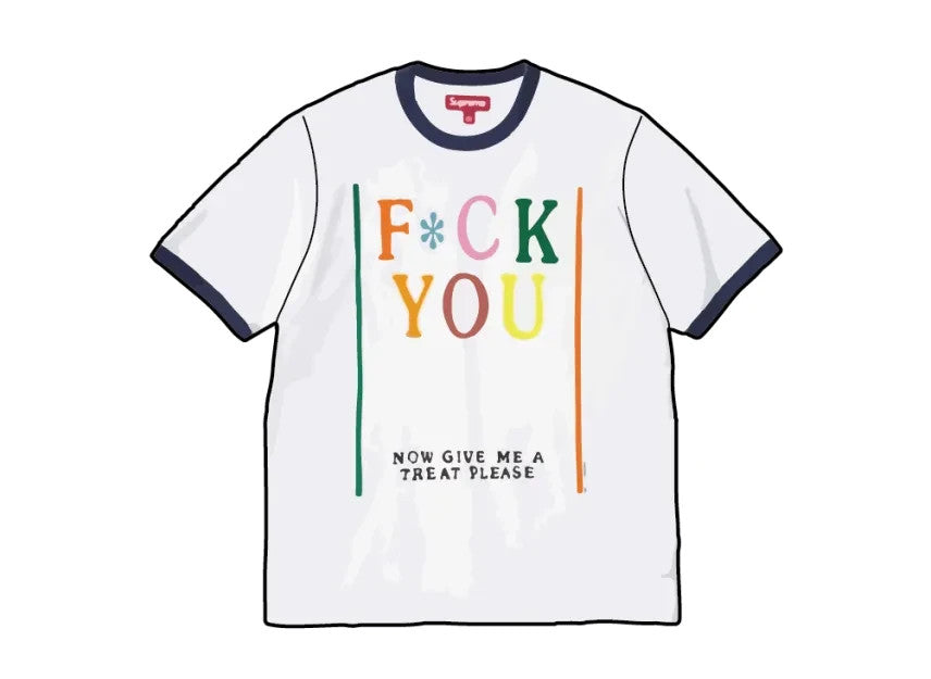 Supreme x Mike Kelley Ringer Tee "White"