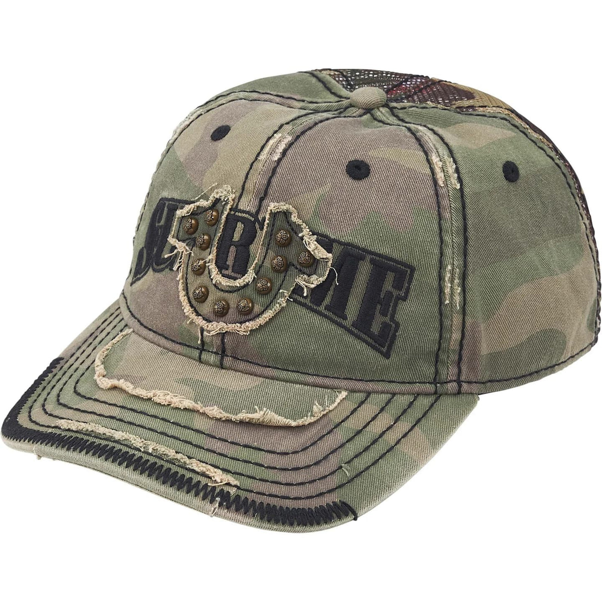 Supreme True Religion Mesh Back 6-Panel Woodland Camo