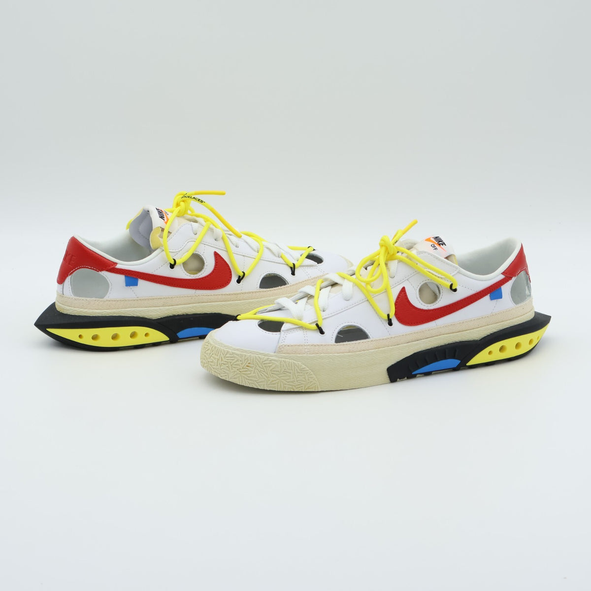DH7863-100 Off-White Nike Blazer Low White University Red Sail Yellow (Men's)