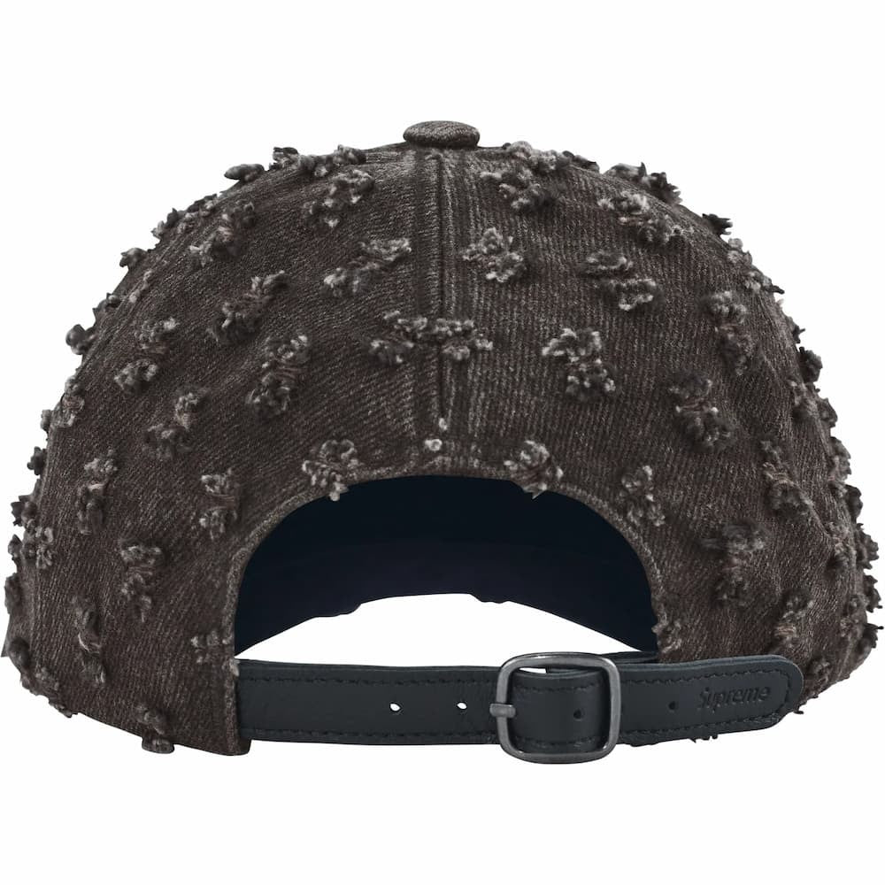 Supreme Hole Punch Rhinestone Denim 6-Panel Black