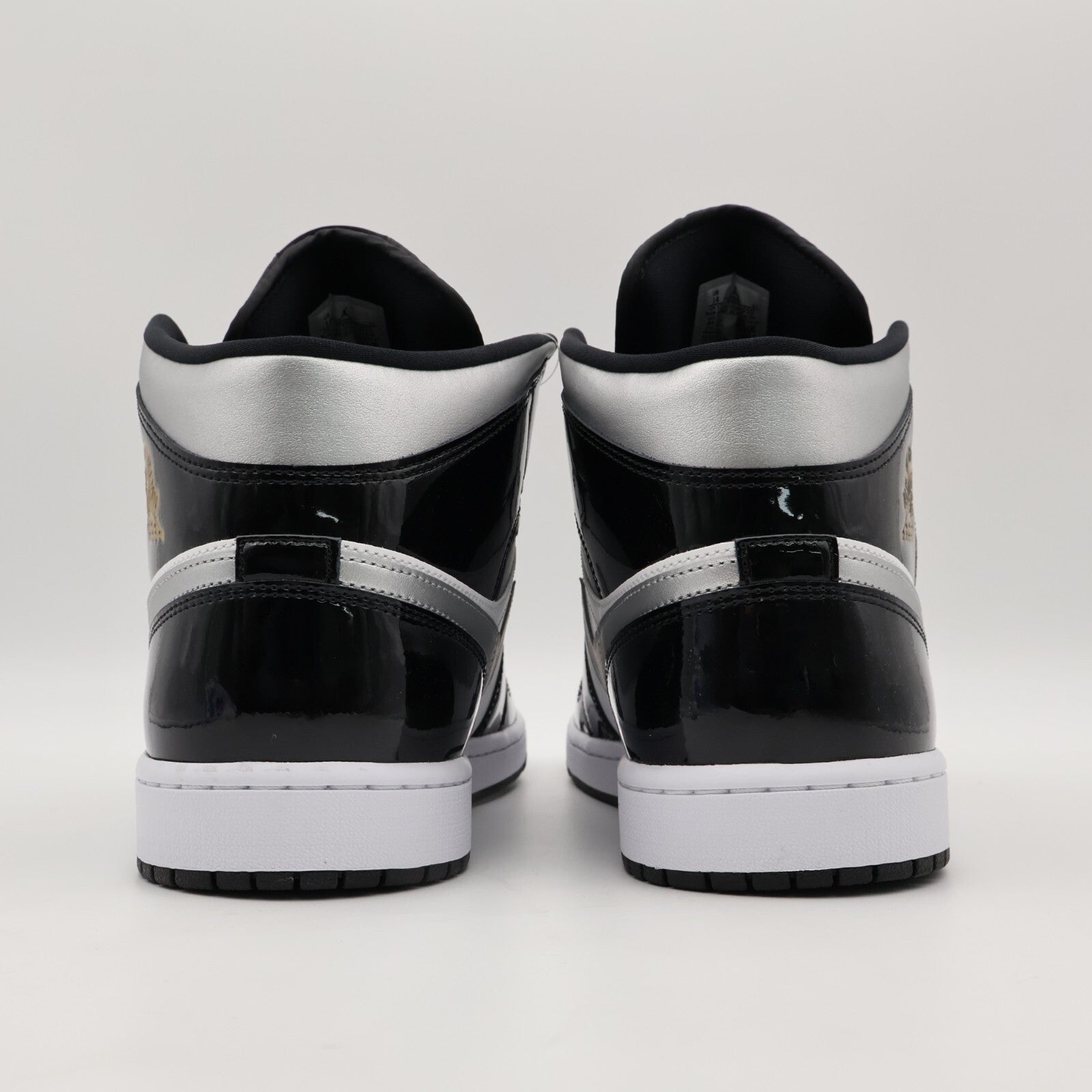 HV0789-010 Nike Air Jordan 1 Mid Black Patent (Men's)