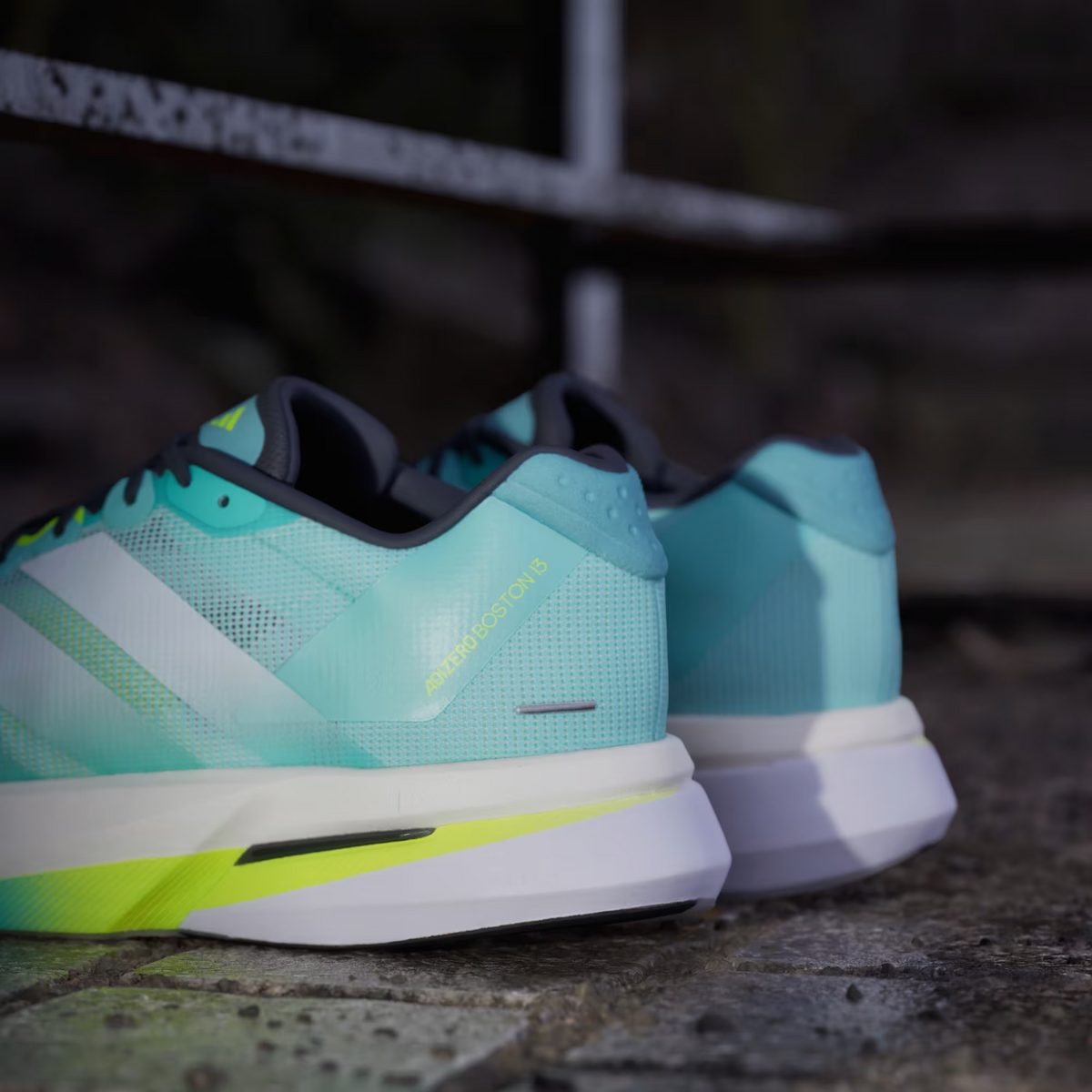JS4945 adidas Adizero Boston 13 Blue/Cloud White/Lucid Lemon (Men's)