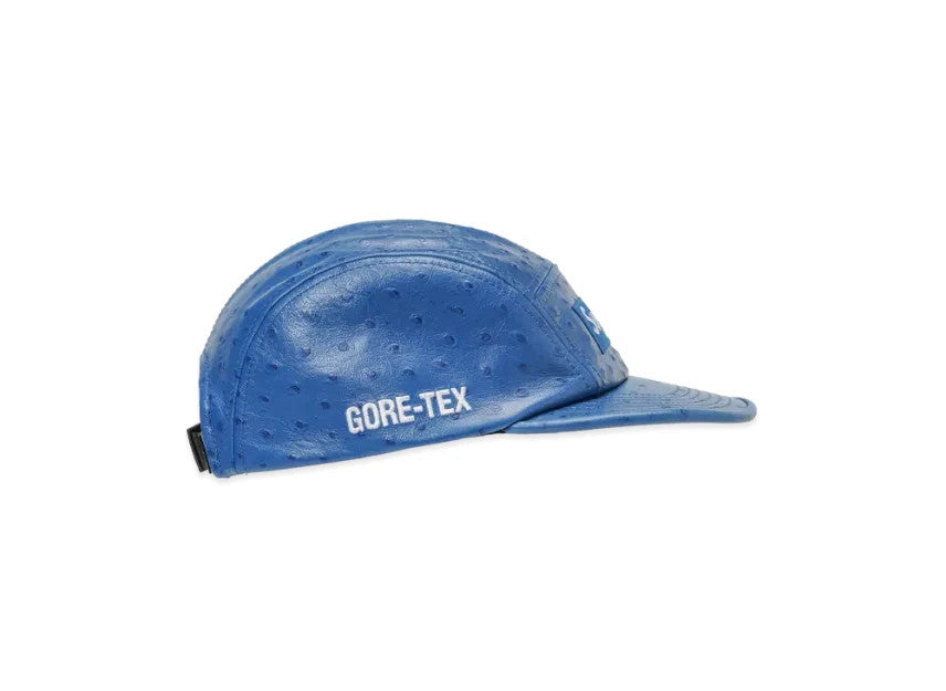 Supreme Ostrich Embossed Leather GORE-TEX Camp Cap "Blue"