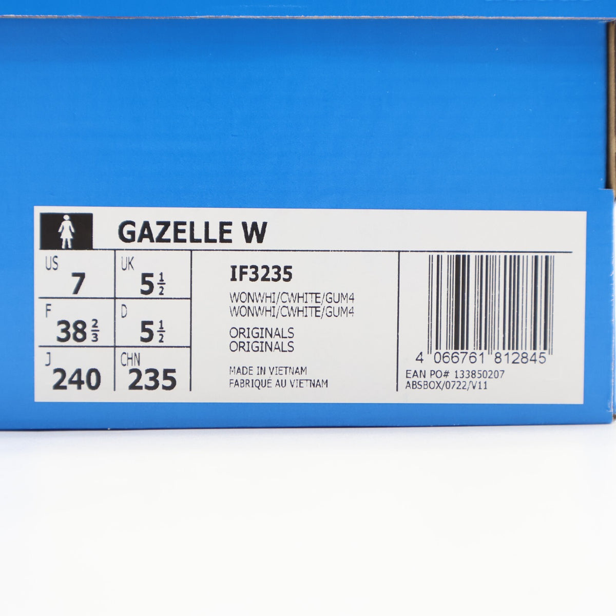 IF3235 adidas Originals Gazelle Wonder White Cream White Gum (Women's)