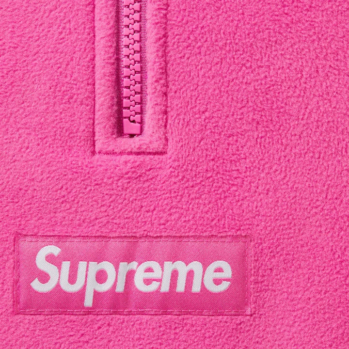 Supreme Polartec Face Mask Half Zip Hooded Sweatshirt Fuchsia