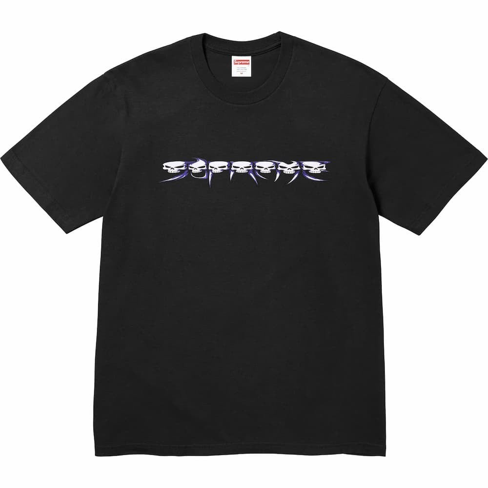 Supreme Skulls Spellout Tee Black