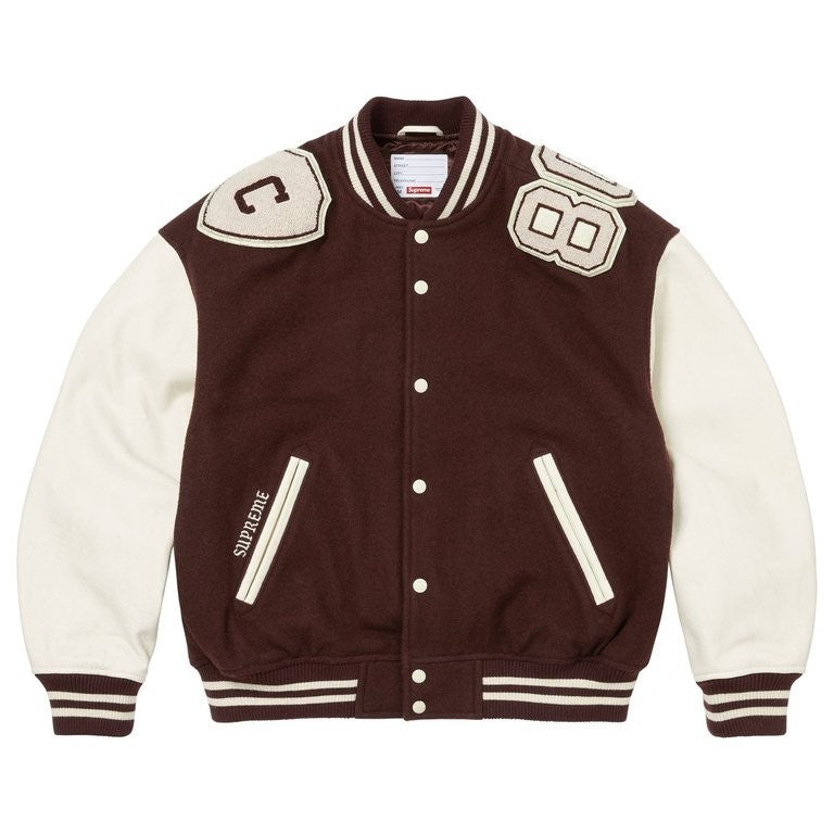 Supreme Captains Varsity Jacket Brown