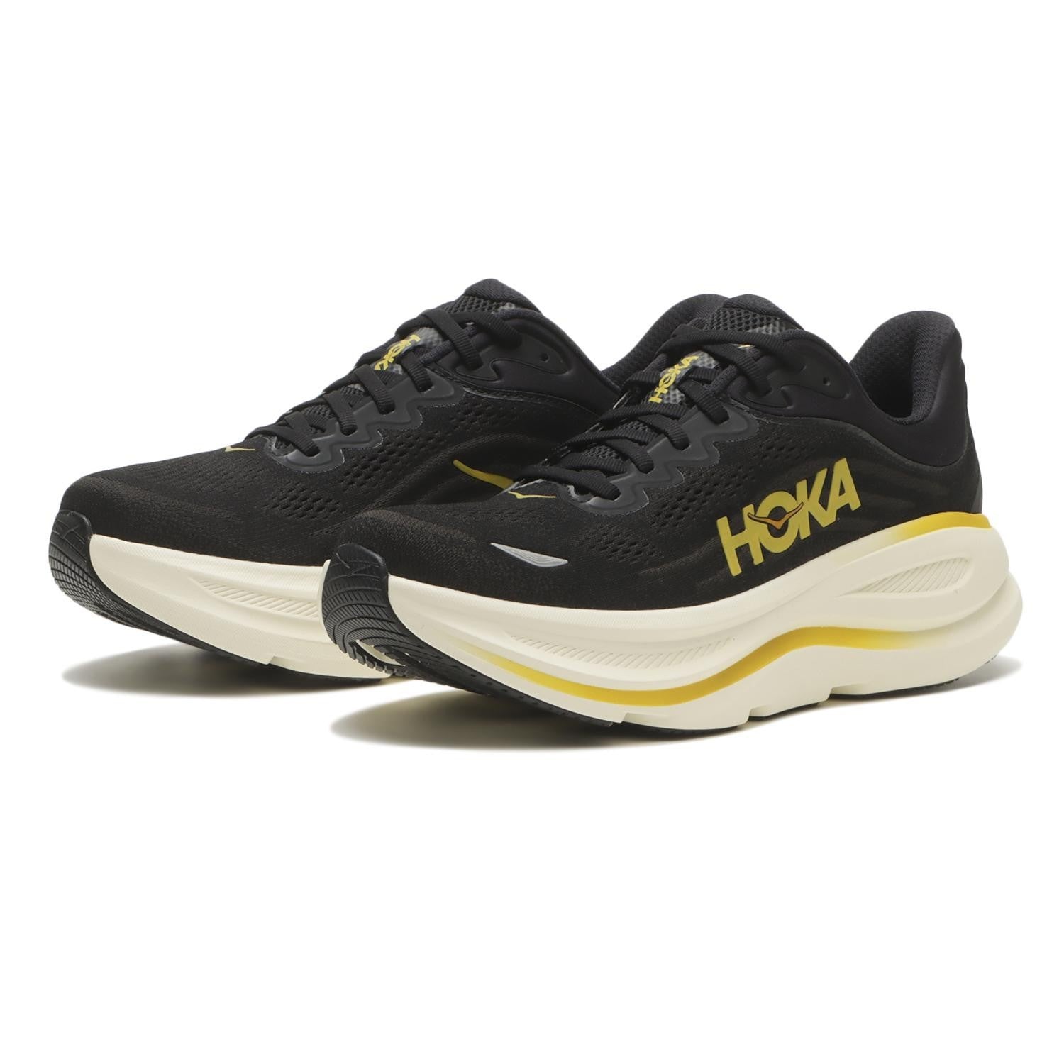 1162011-CWG Hoka BONDI 9 "CARBON BLACK/YELLOW GOLD" (Men's)