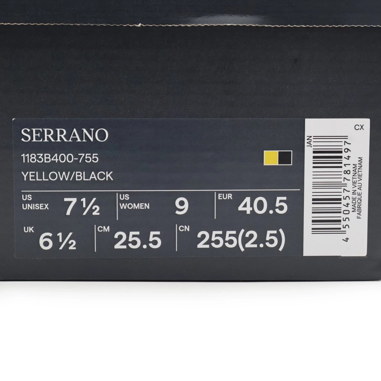 1183B400-755 Onitsuka Tiger Serrano Yellow Black (Men's)