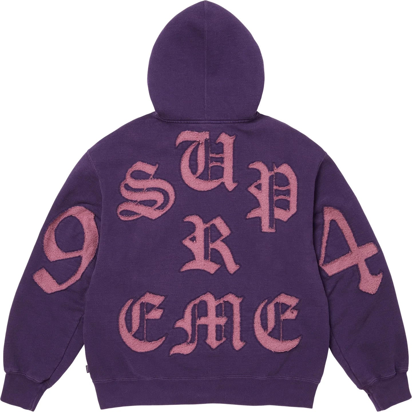 Supreme Cut Out Zip Up Hooded Sweatshirt Dark Purple