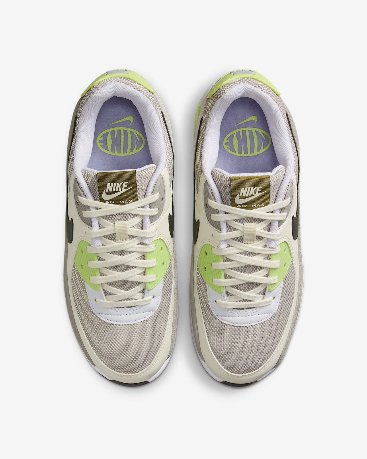 IB8061-100 Nike Air Max 90 LV8 White Pale Ivory College Grey Light Lemon (Men's)