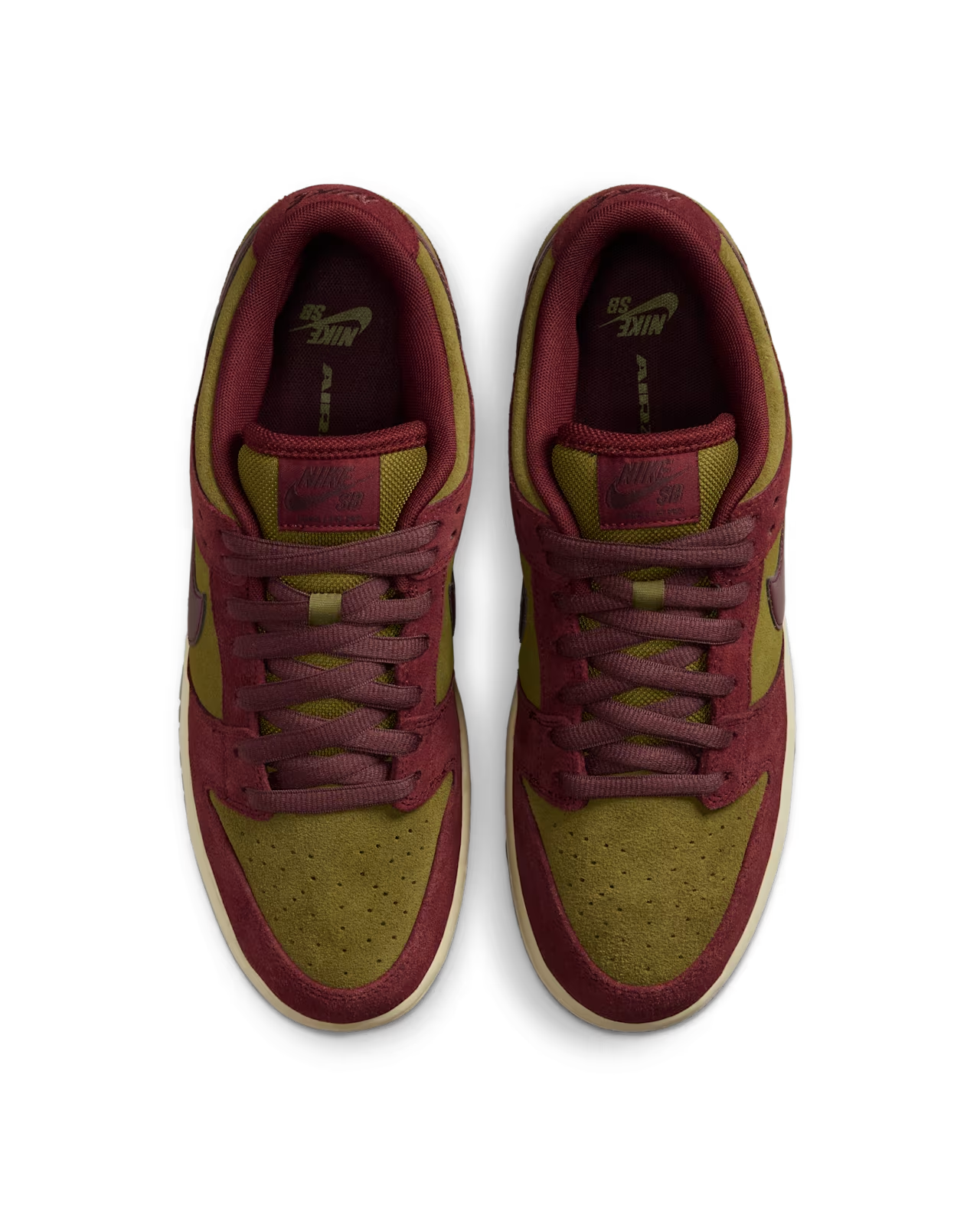 HQ1625-600 Nike SB Dunk Low Pro Dark Team Red and Olive Flak (Men's)