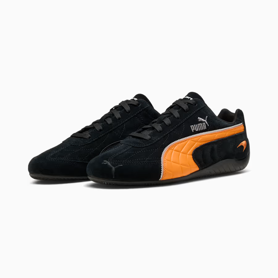 309452-01 McLaren Ã Puma Speedcat "PUMA Black/Bright Papaya" (Men's)