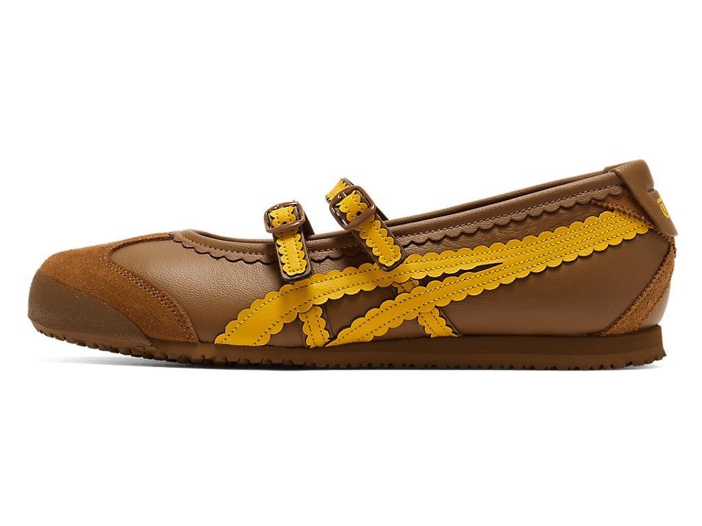 1182A678-201 Onitsuka Tiger Women's Mexico 66 TGRS "Brown/Sunflower Yellow"