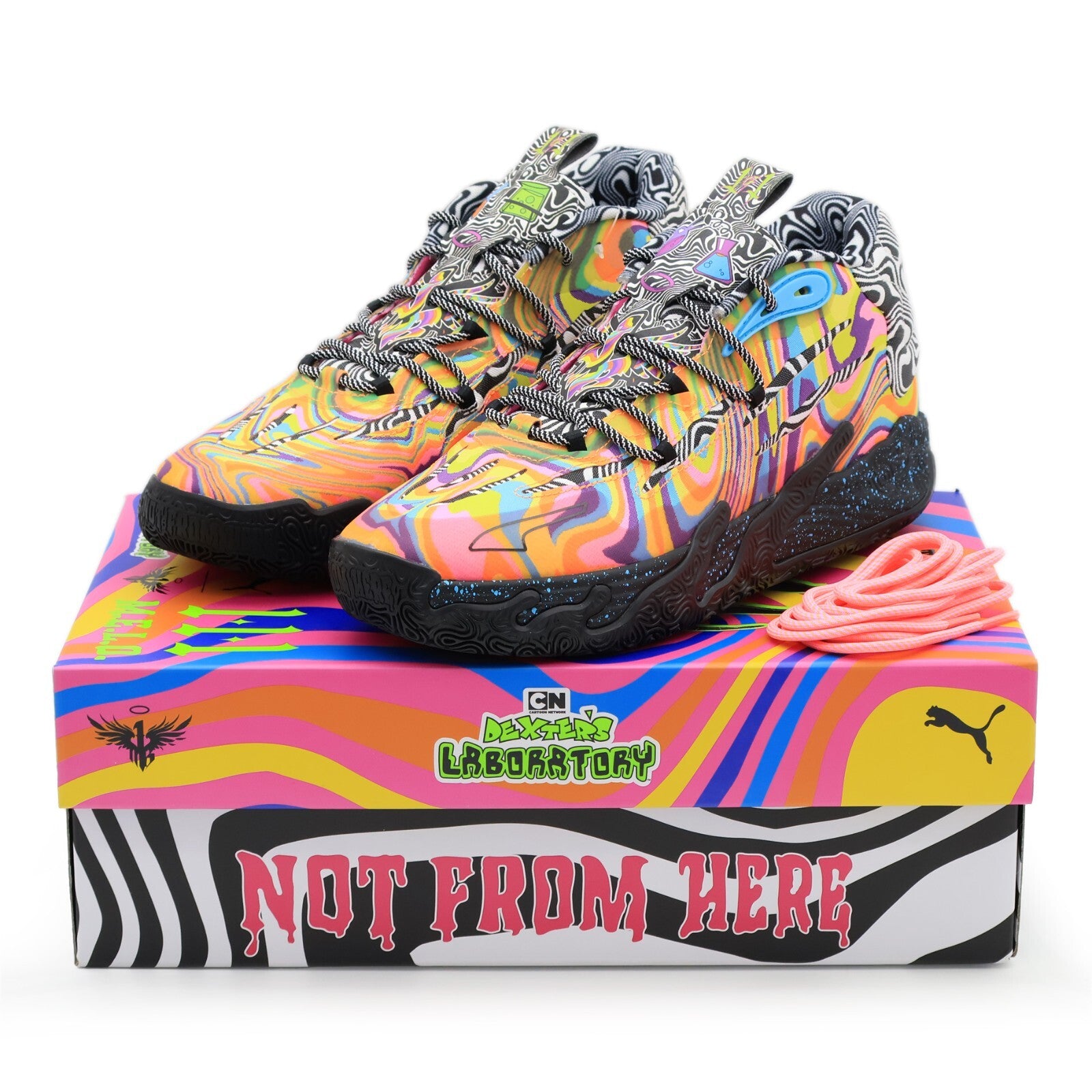 379330-01 Dexterâs Laboratory Puma MB.03 Poison Pink Fluro Orange Pes (Men's)