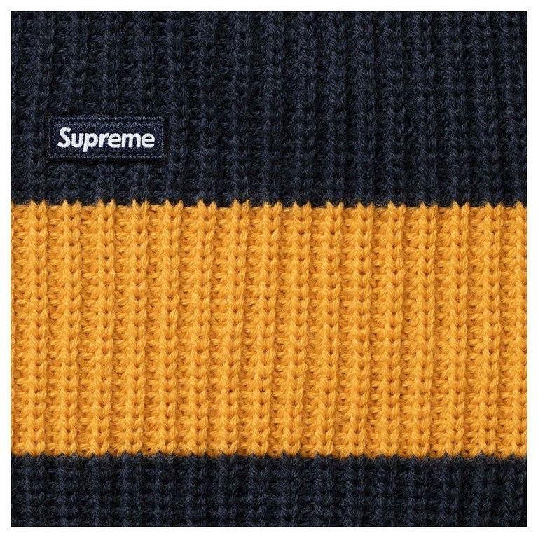 Supreme Small Box Sweater Polo (26FW) Navy Stripe