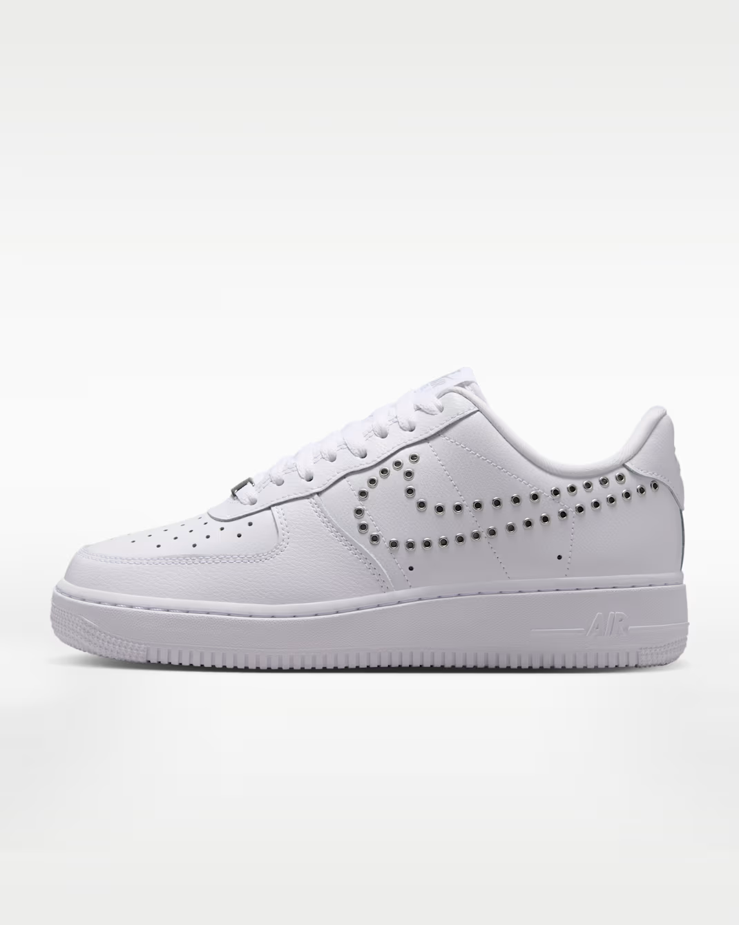 IW1234-100 Nike Air Force 1 '07 LV8 "Triple White/Metallic Silver" (Women's)
