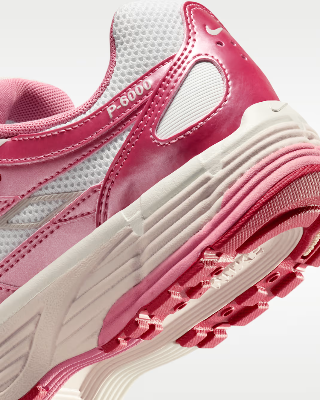 IO3496-100 Nike P-6000 Summit White Peony Team Crimson Silt Red (Women's)