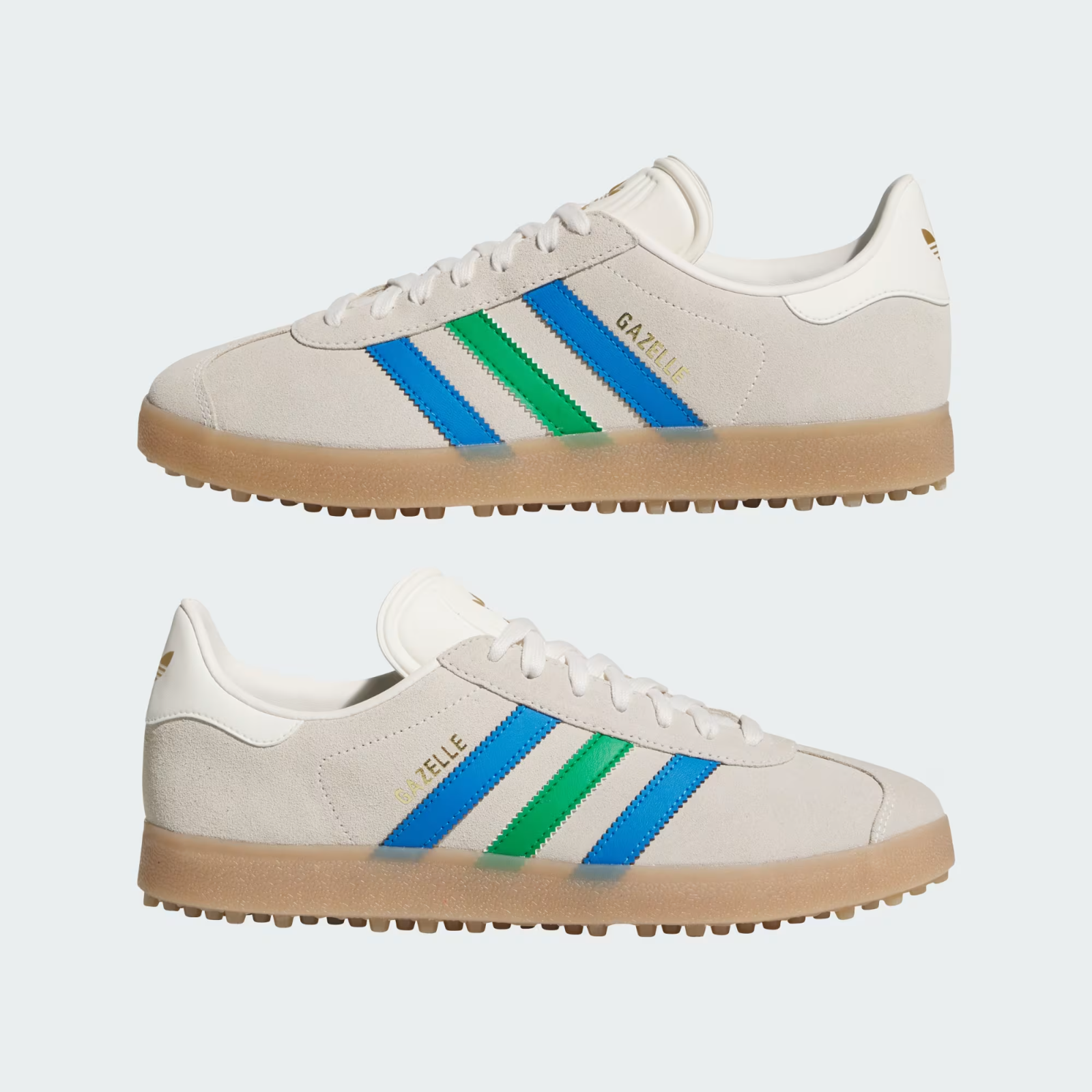 JI4165 adidas Originals Gazelle Spikeless Golf Chalk White Green Blue Bird (Men'