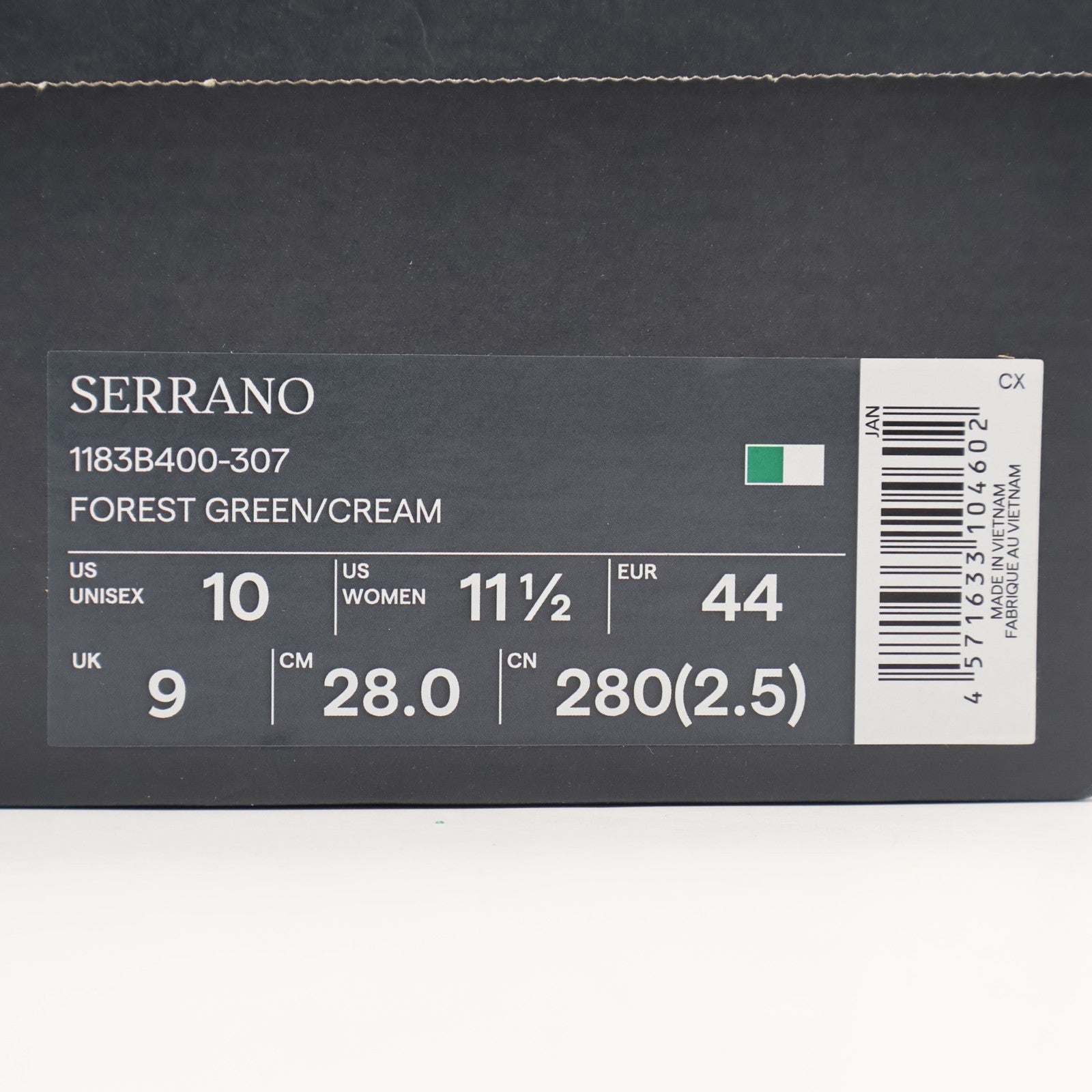 1183B400-307 Onitsuka Tiger Serrano Forest Green Cream (Men's)