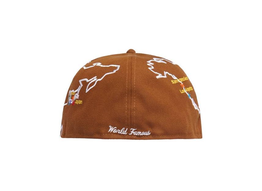Supreme Worldwide Box Logo New Era Brown