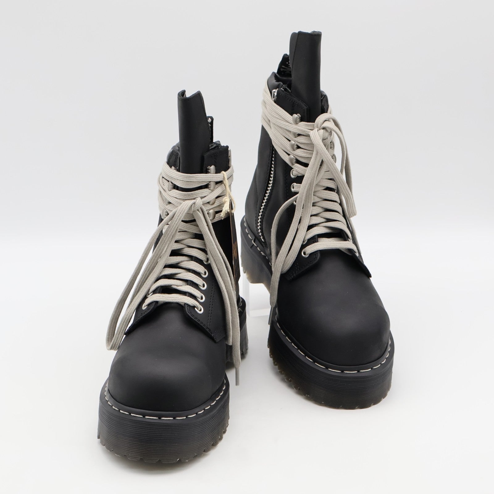 DM02E68139001 Rick Owens Dr.Martens Quad Sole Steel Toe Boot Black (Men's)