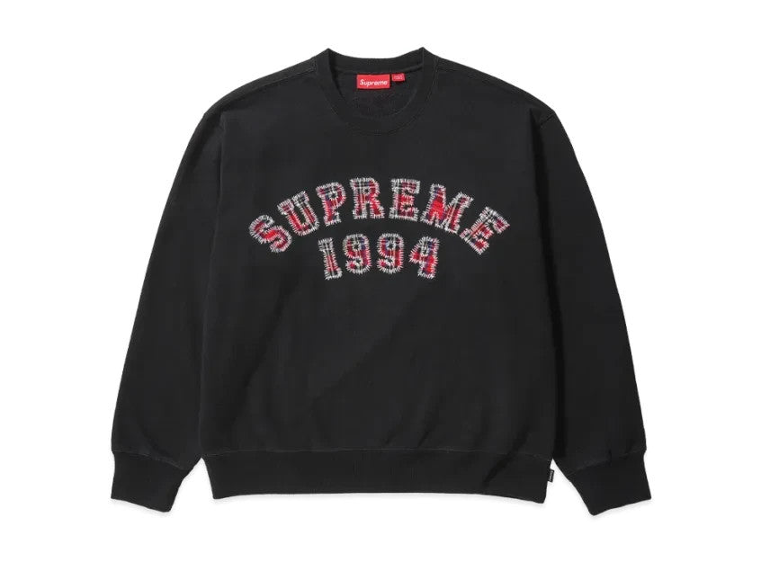 Supreme Plaid Arc Crewneck "Black