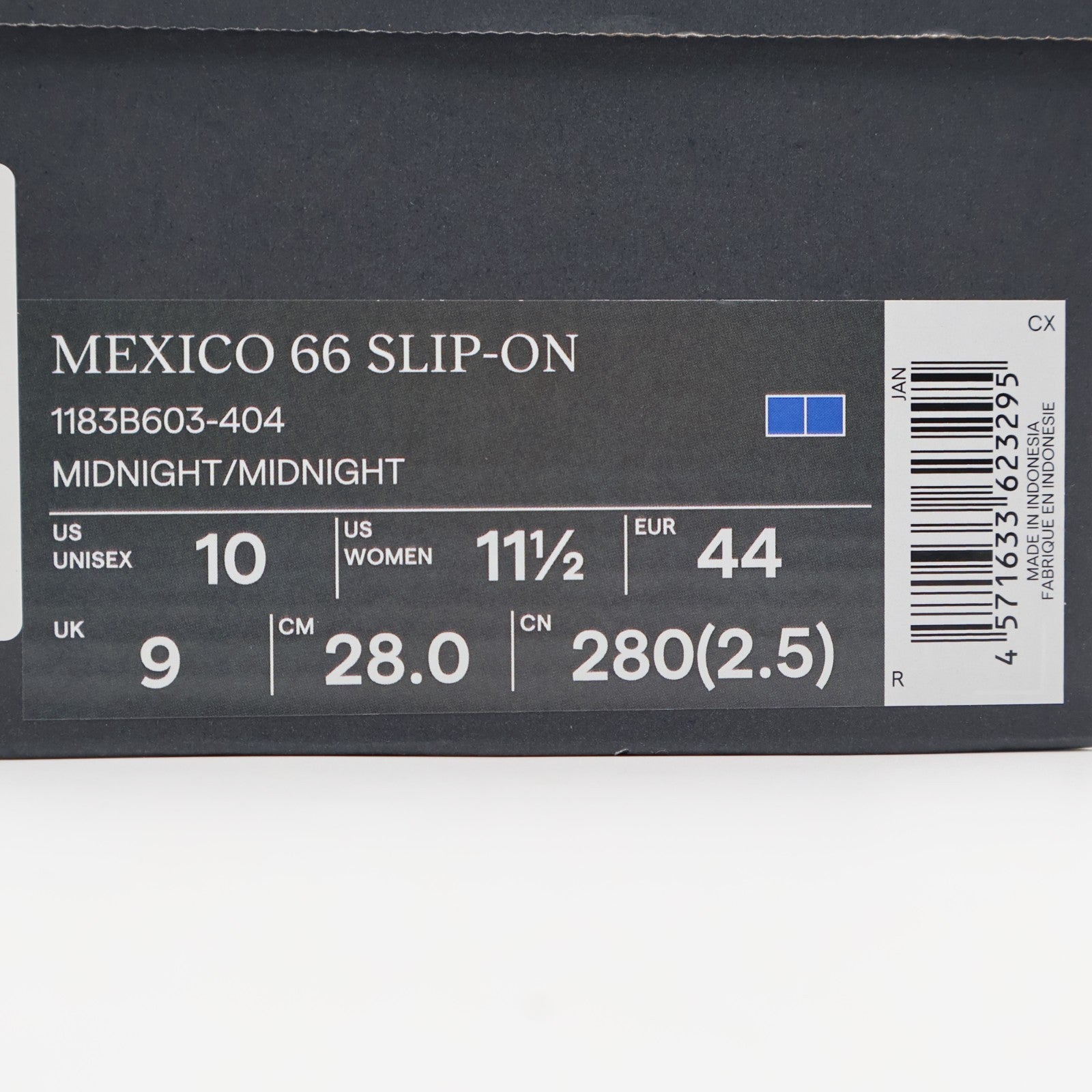 1183B603-404 Onitsuka Tiger Mexico 66 Slip-On Midnight (Men's)