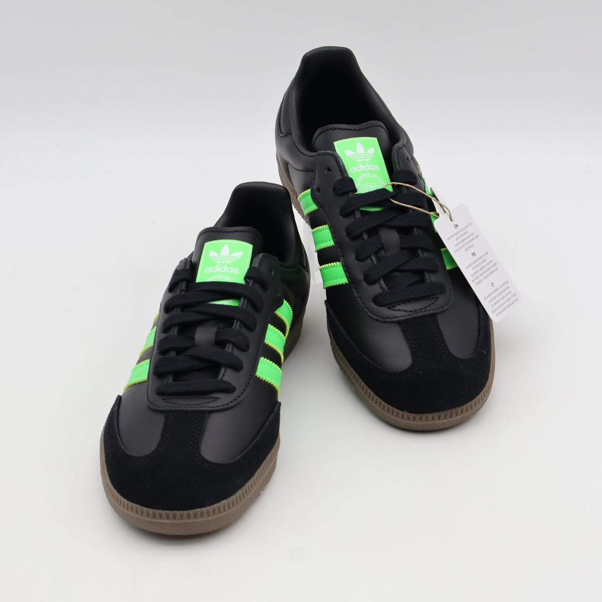 JR0911 adidas Originals Samba OG Core Black Screaming Green Gum (Men's)