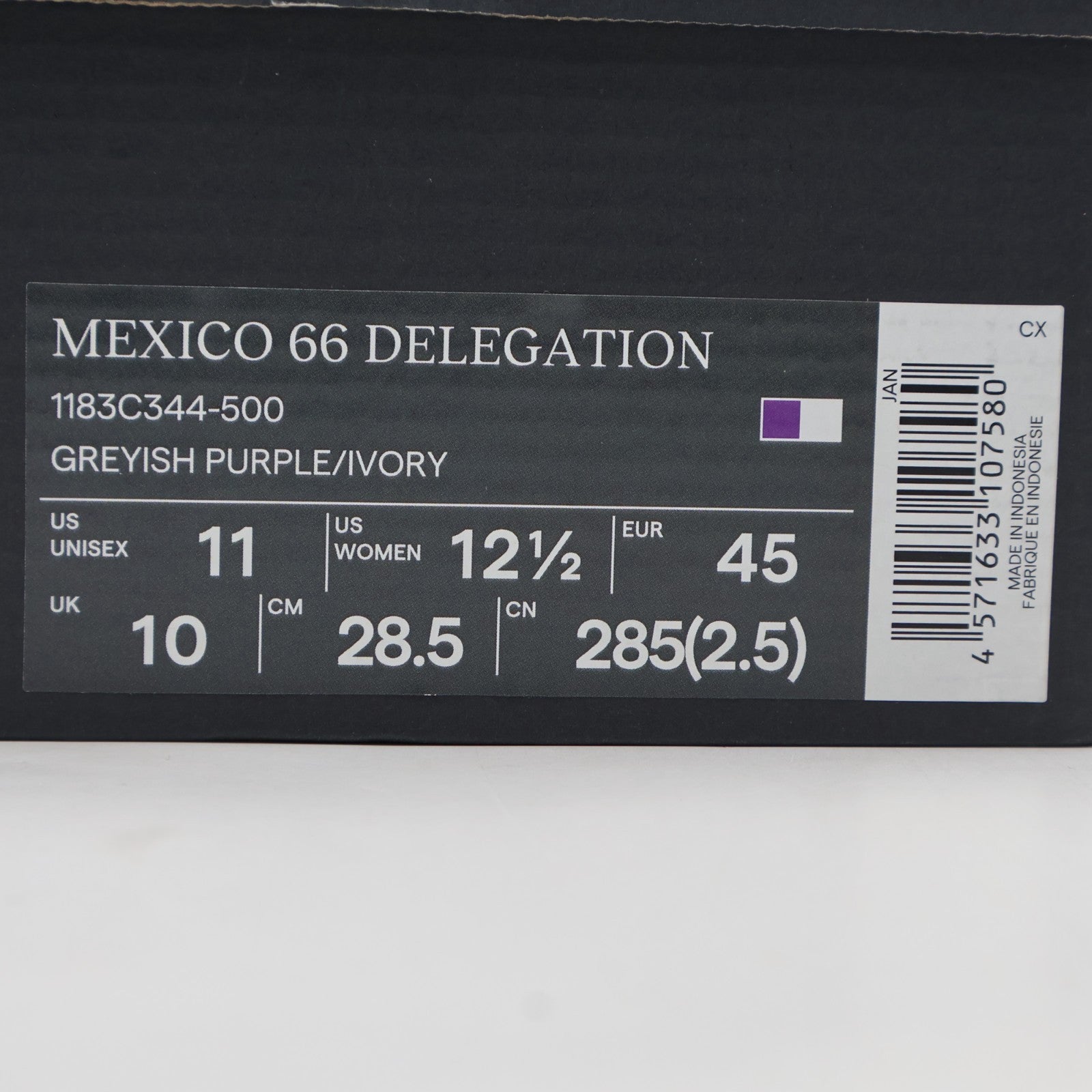 1183C344-500 Onitsuka Tiger MEXICO 66 DELEGATION GREYISH PURPLE IVORY (Men's)