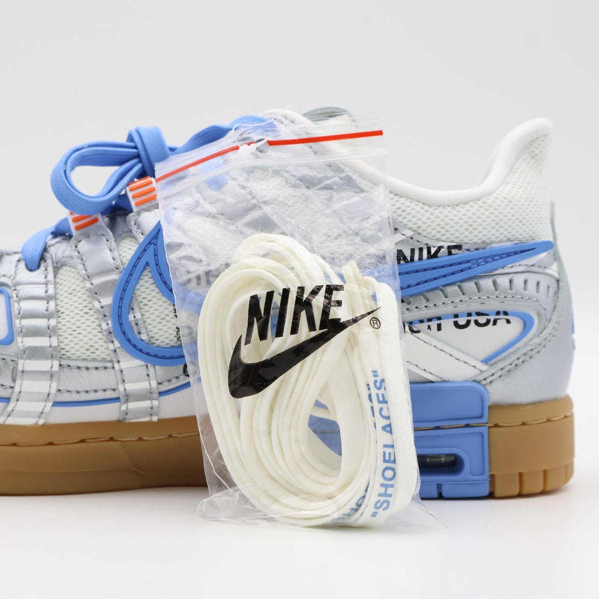 CU6015-100 Off White Nike Air Rubber Dunk University Blue White UNC (Men's)
